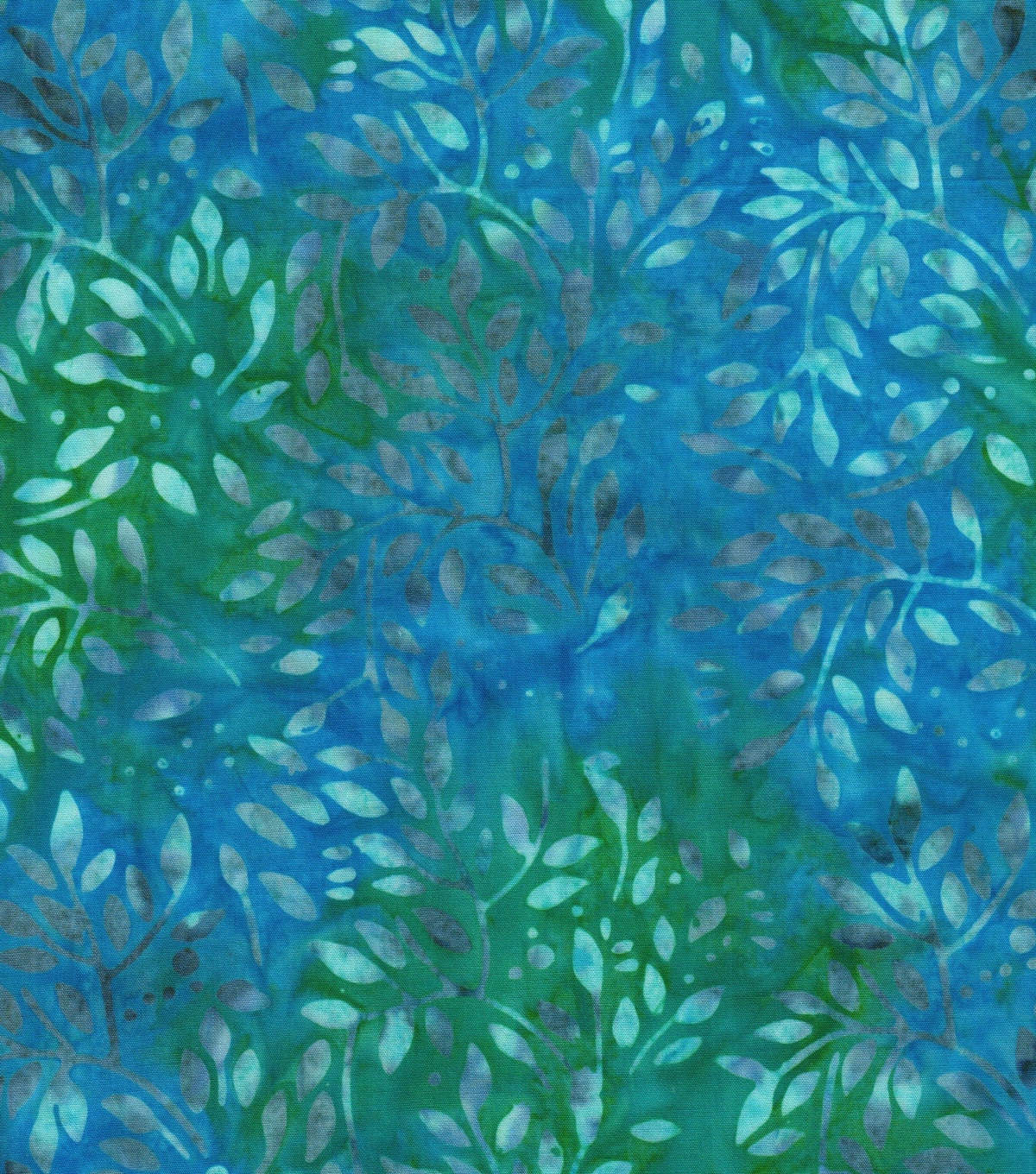Legacy Studio Batik Cotton Fabric Green Blue Leaves | JOANN