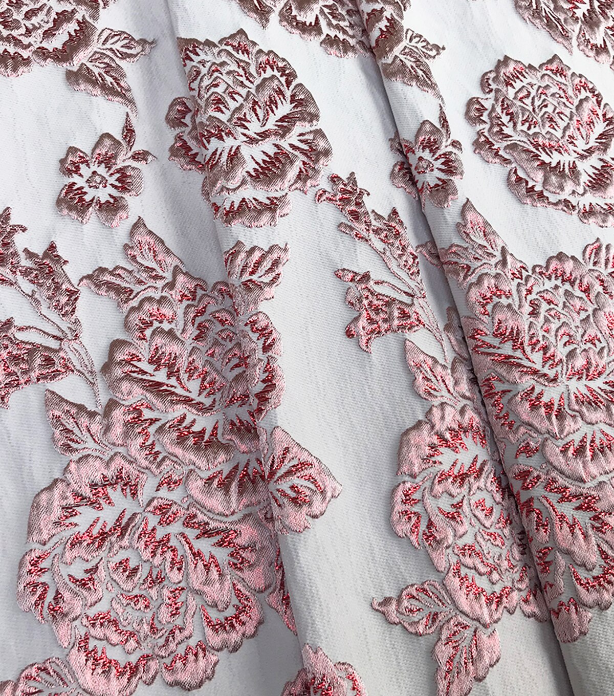 Sew Sweet Rose Brocade Fabric Ribbon Red & Black | JOANN