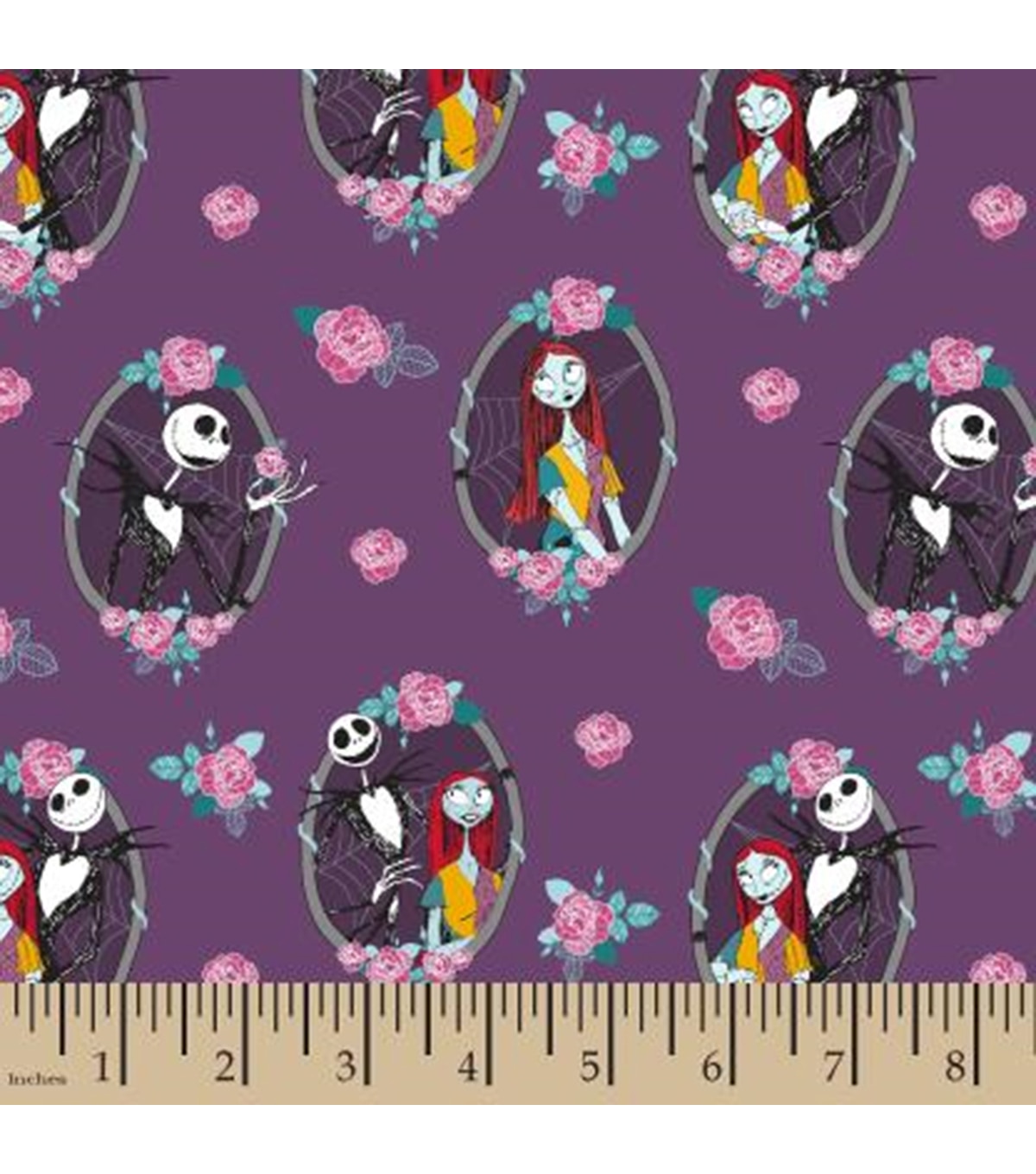 Nightmare Before Christmas Cotton Knit Fabric Jack & Sally Together JOANN