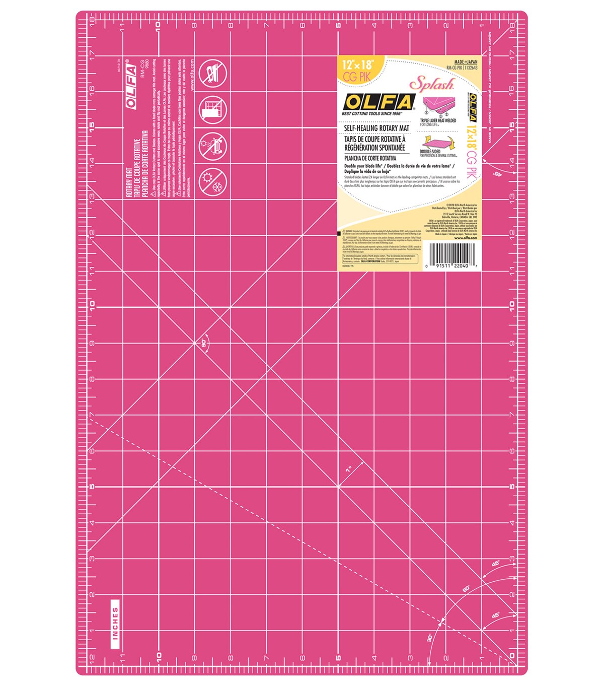 Olfa Cutting Mat 12x18 Pink Joann