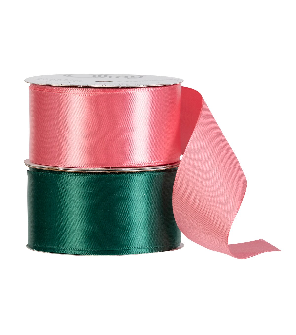 2 Inches Dark Green Color Single Face Satin Ribbon - Pack of 2