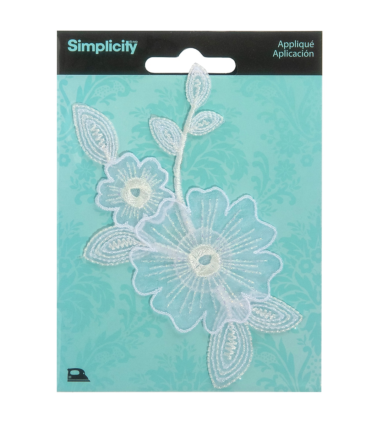 Simplicity Elegant Expression Iron On Applique White Flower Joann 7339