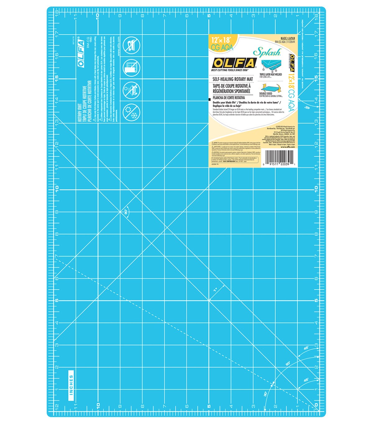 Olfa Rotary Mat 12x18 Aqua Joann