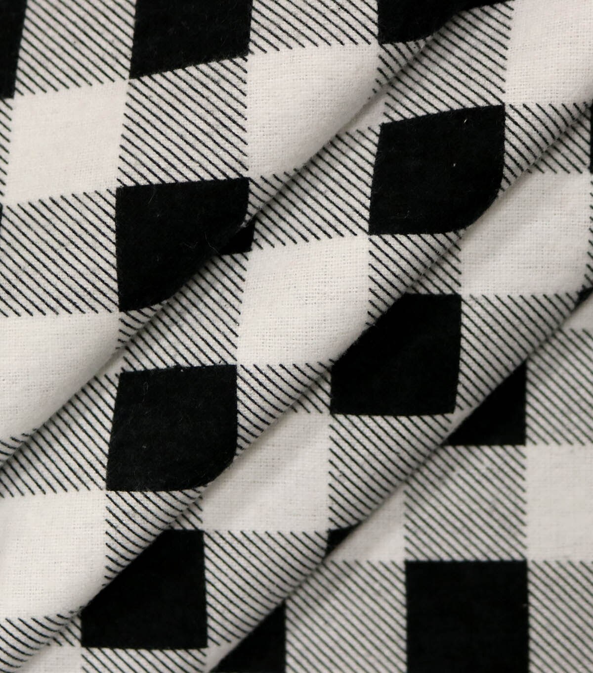 Super Snuggle Flannel Fabric-Black White Buffalo Check | JOANN