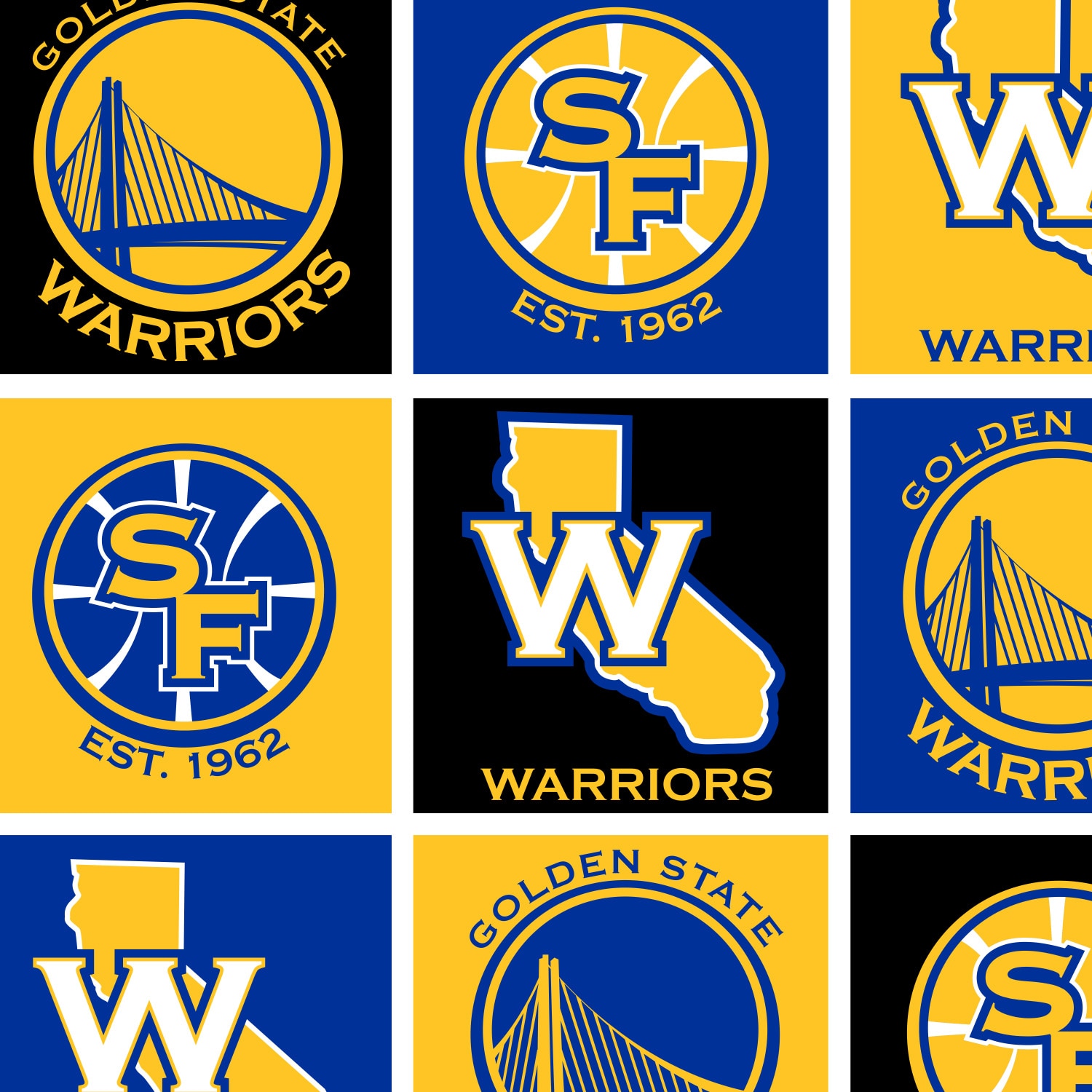 Golden State Warriors Fleece Fabric 58-Block | JOANN