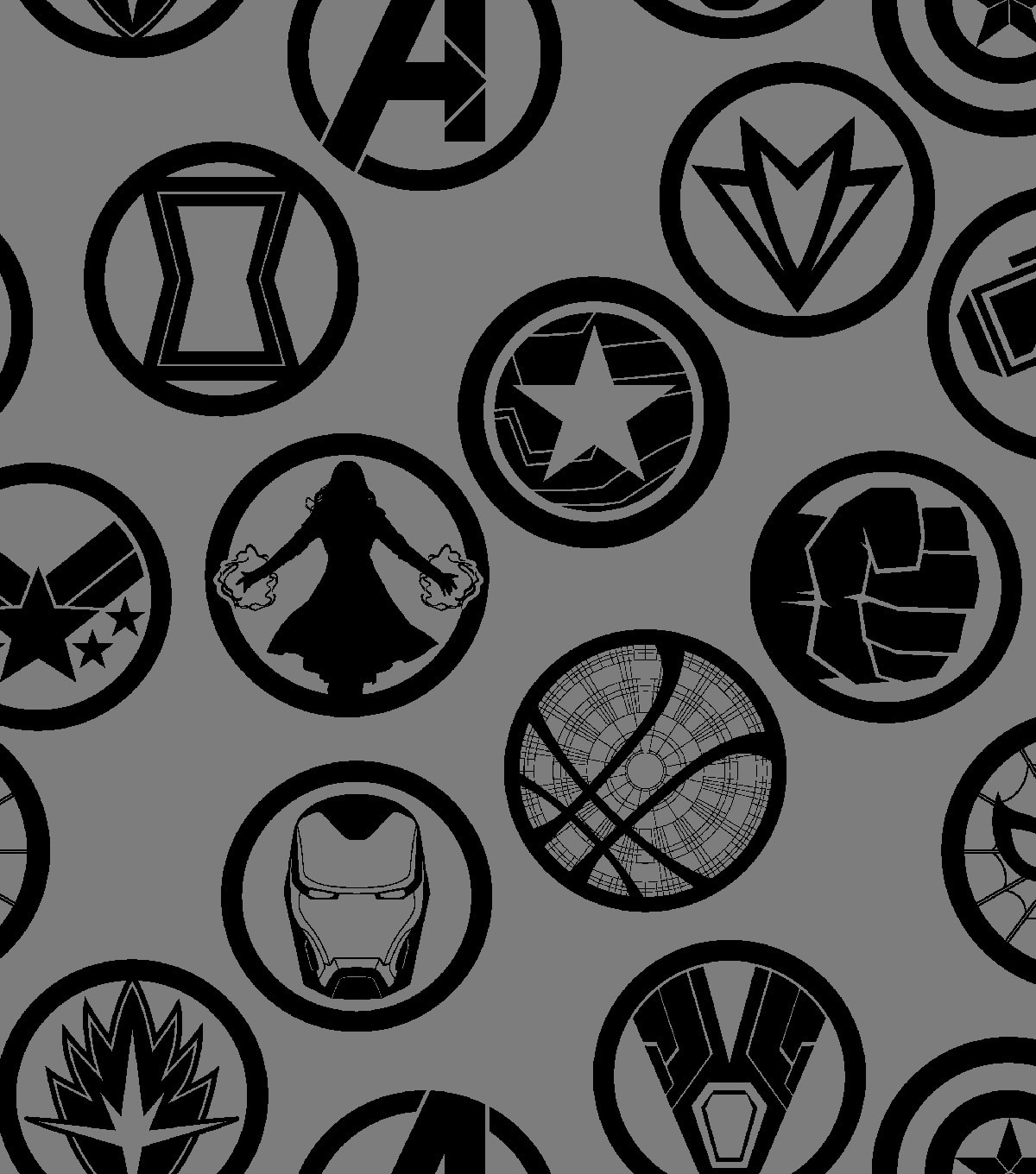 Marvel Avengers Cotton Fabric Infinity War Badges