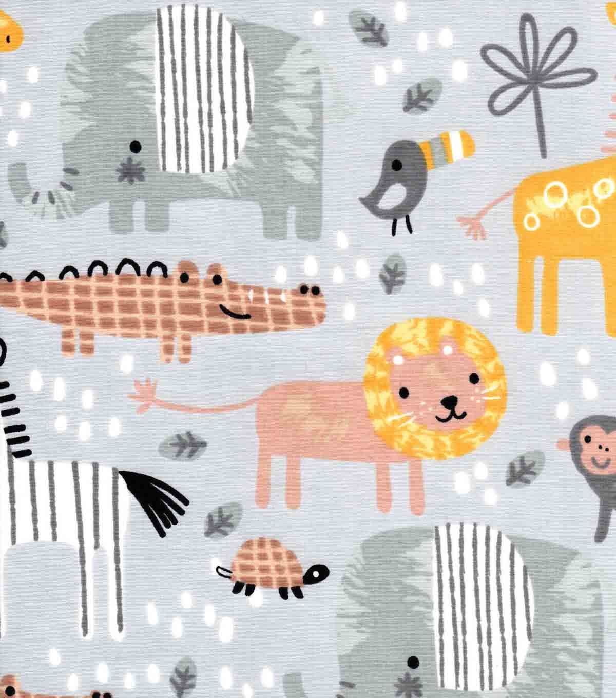 safari animal nursery fabric