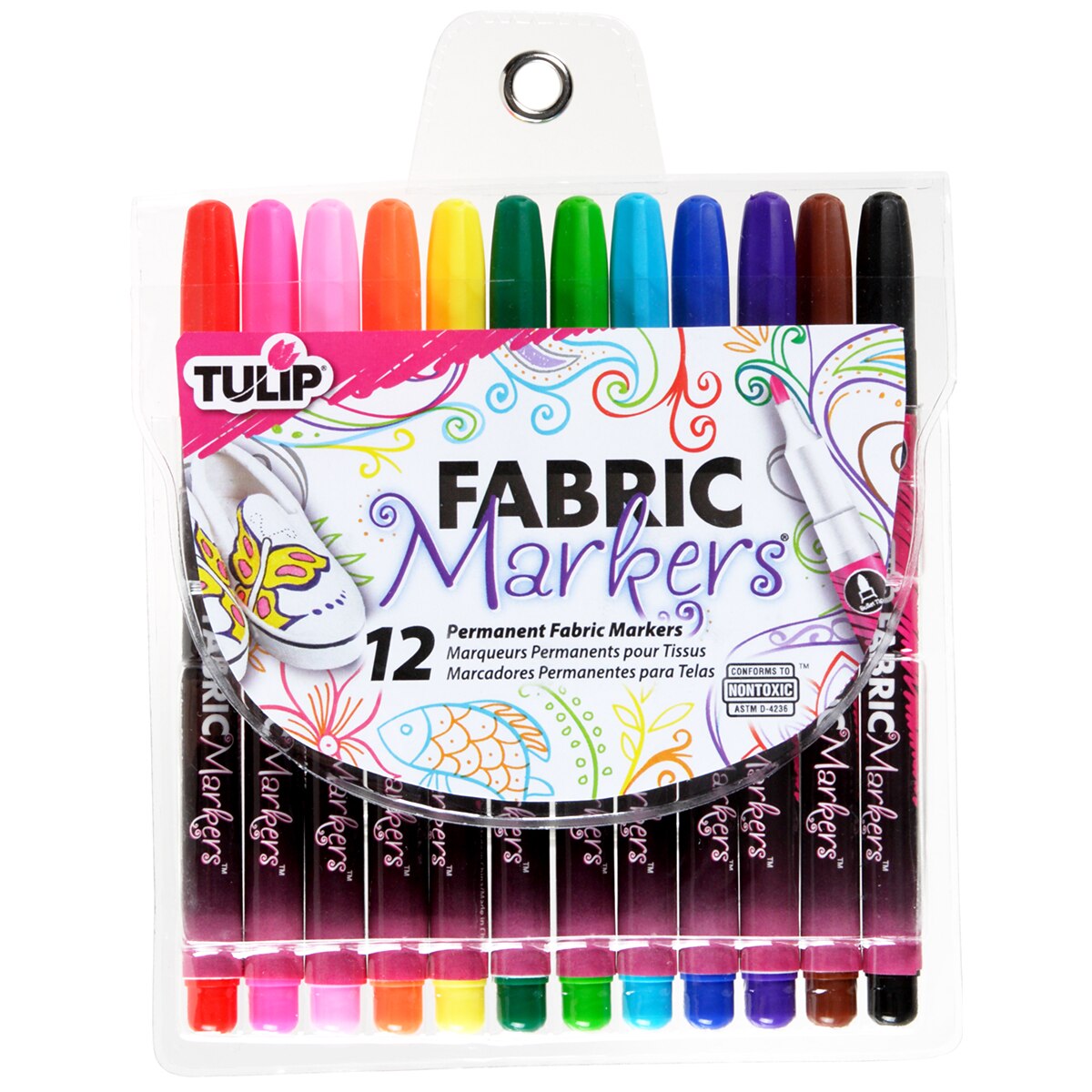 Pack: 12x rotulador textil 123tinta (12 colores) 123inkt