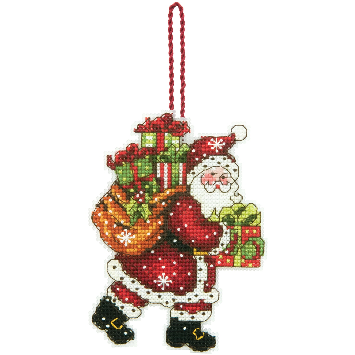 Dimensions Ornament Counted Cross Stitch Kit Santa With Bag | JOANN