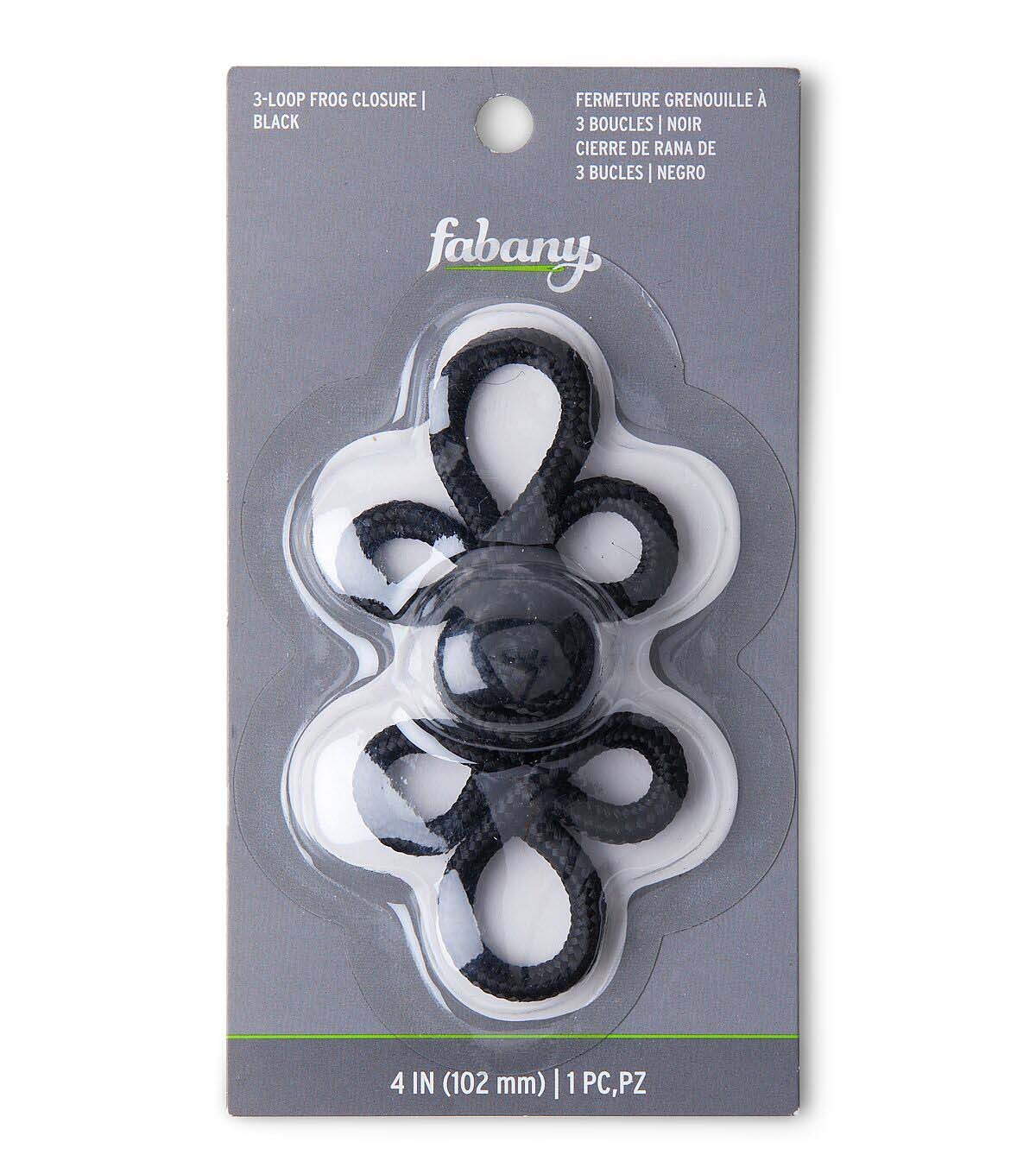 4 Black 3 Loop Frog Closure by Fabany