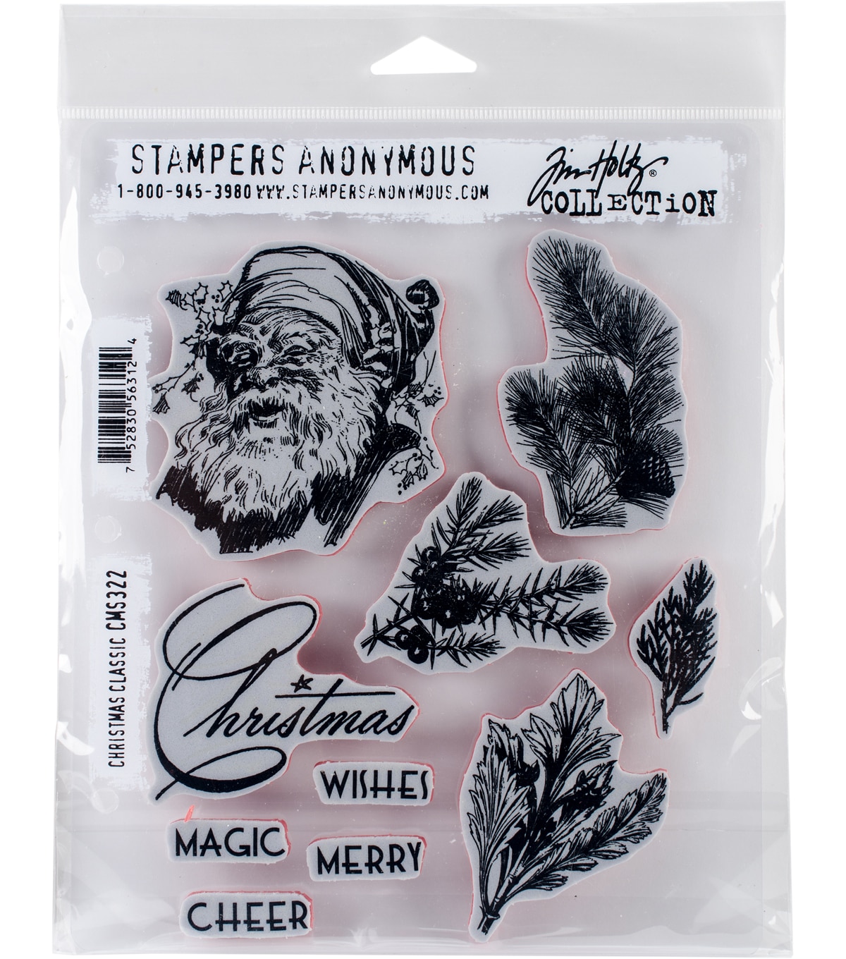Stampers Anonymous Tim Holtz Cling StampsChristmas Classic JOANN