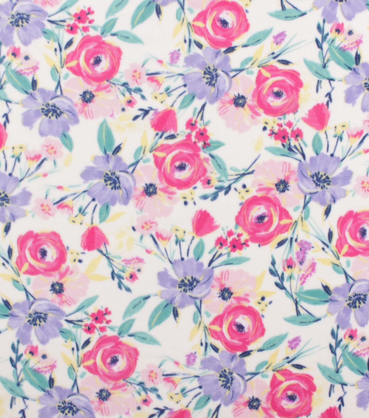 Spring Floral Anti Pill Plush Fleece Fabric | JOANN