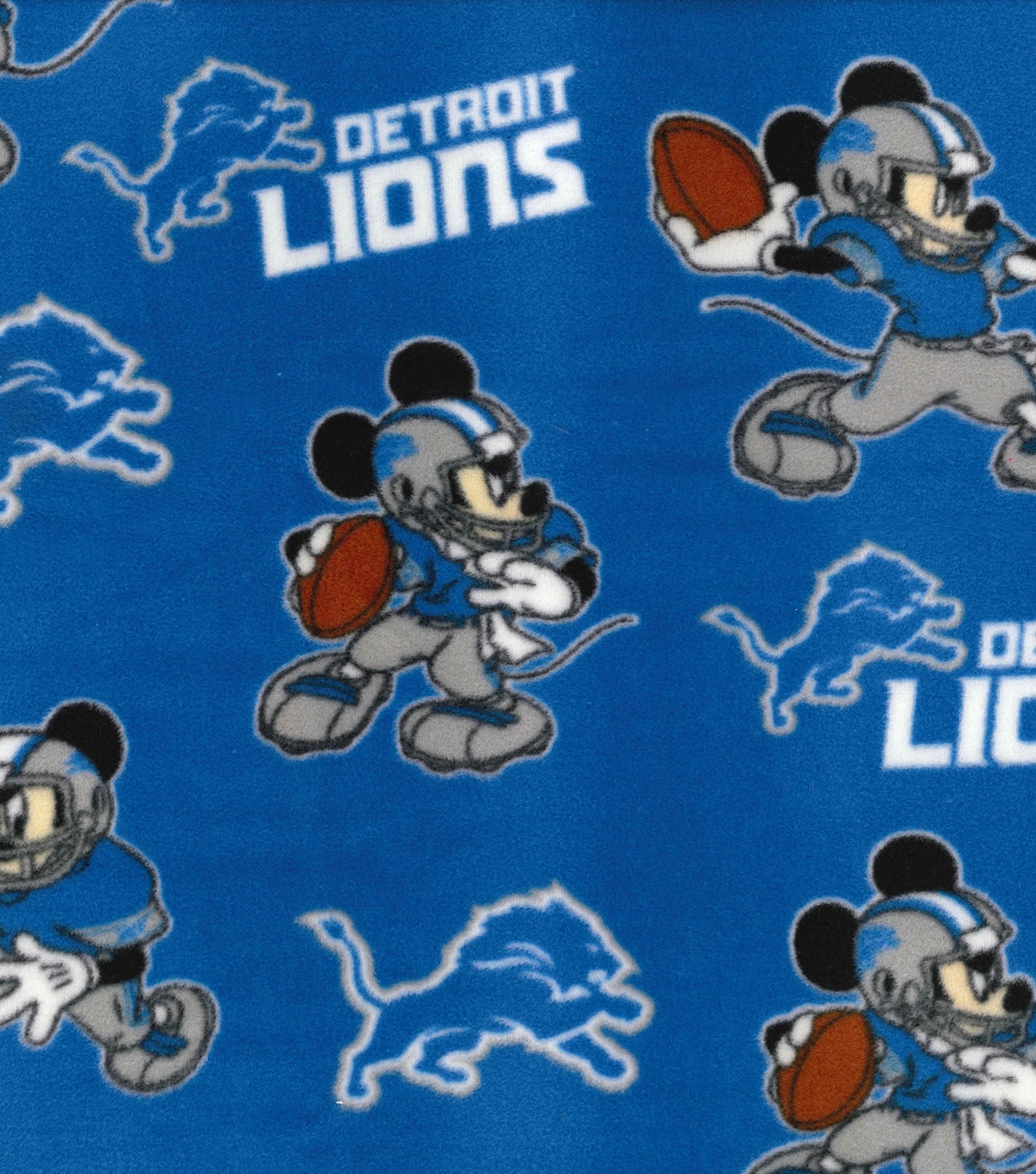 Detroit Lions Fleece Fabric-Mickey | JOANN