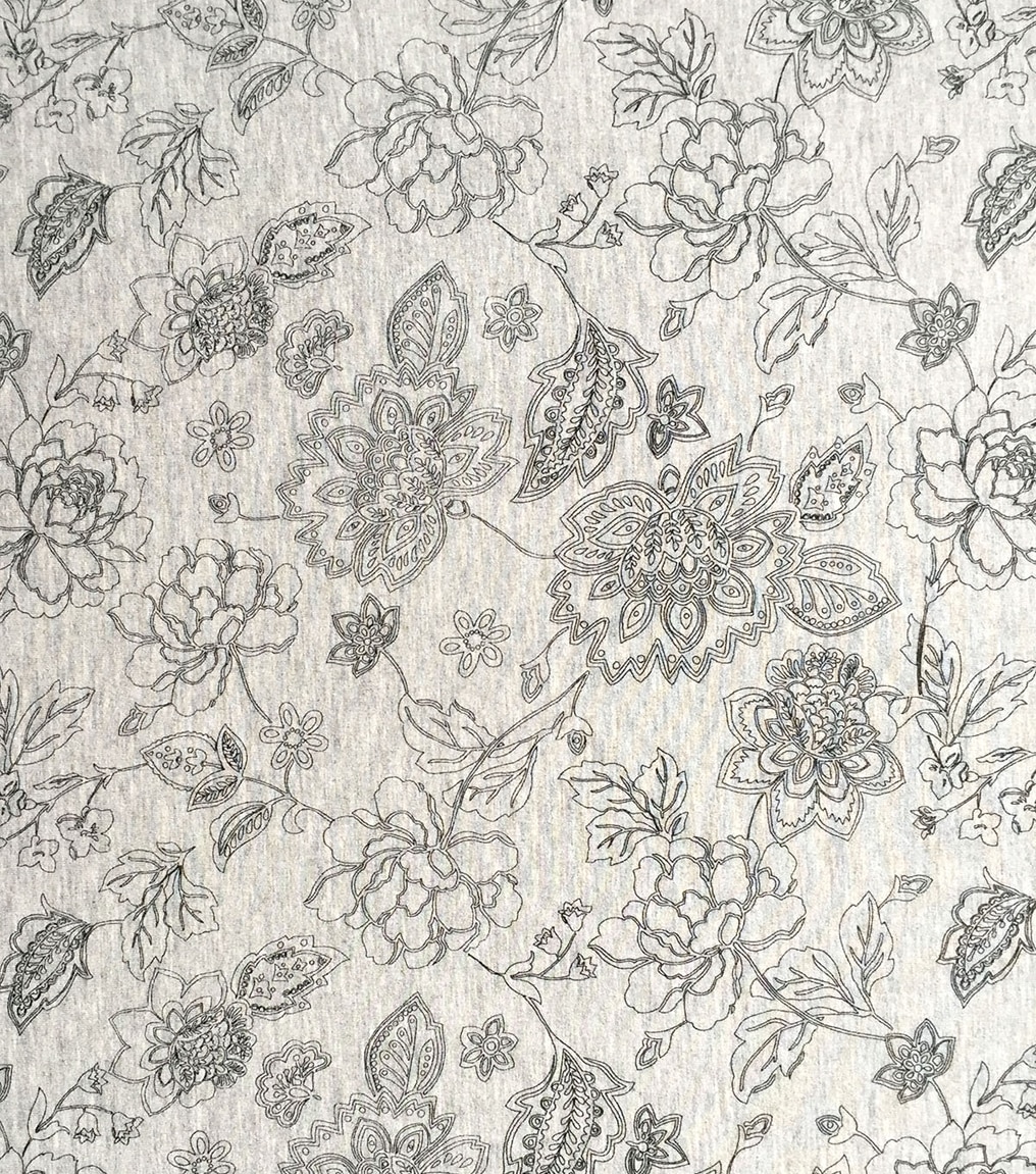 Doodles Majestic Sketch Knit Fabric-Gray - JoAnn | JOANN