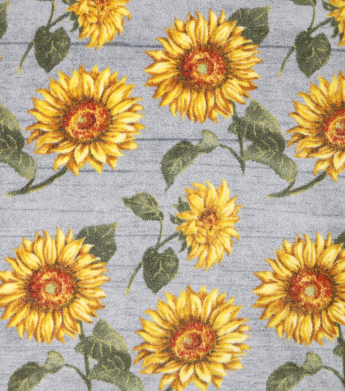 Luxe Fleece FabricSunflowers On Wood JOANN