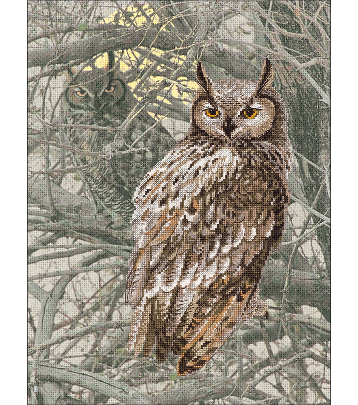 Eagle Owl Stamped Cross Stitch Kit 14 Count | JOANN