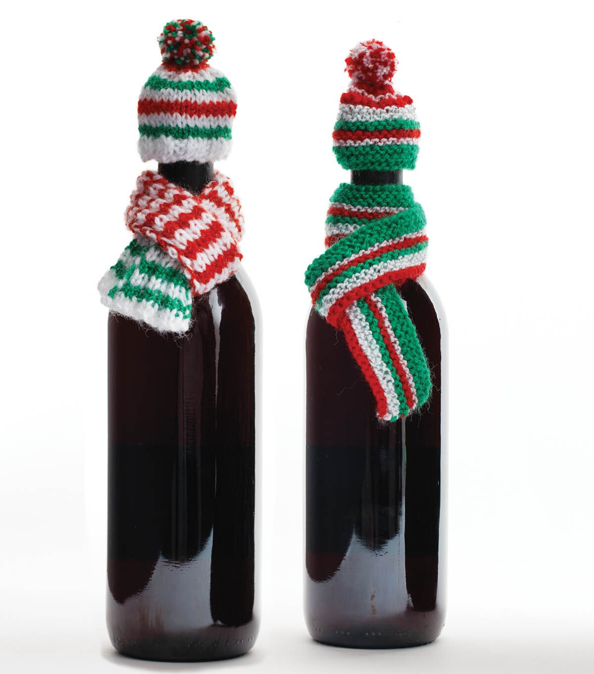 Knit Wine Bottle Hats and Scarves | JOANN