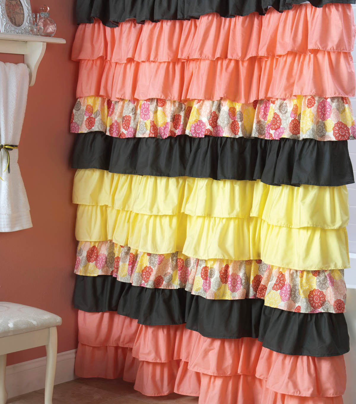 DIY Ruffle Shower Curtain - DIY Projects | JOANN