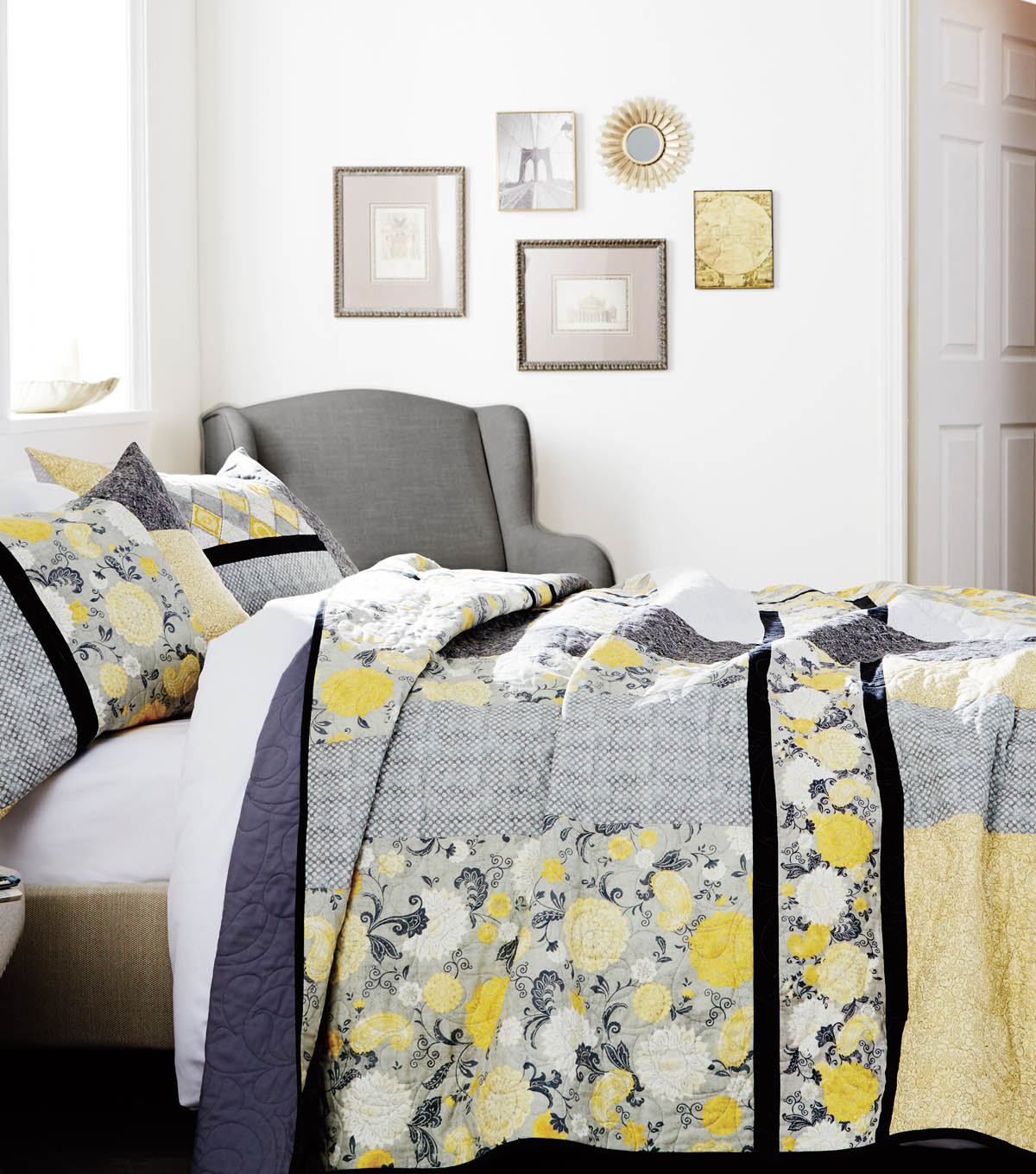 How To Make A Gray and Yellow Twin Quilt and Shams | JOANN