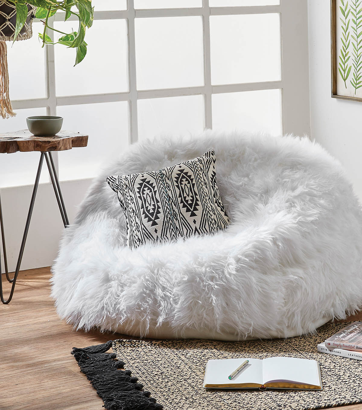 How To Make A Faux Fur Bean Bag Chair | JOANN