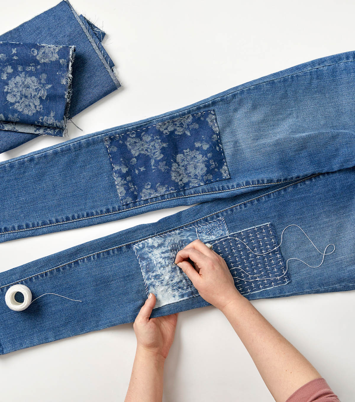 How To Make Jeans with Visible Mending | JOANN