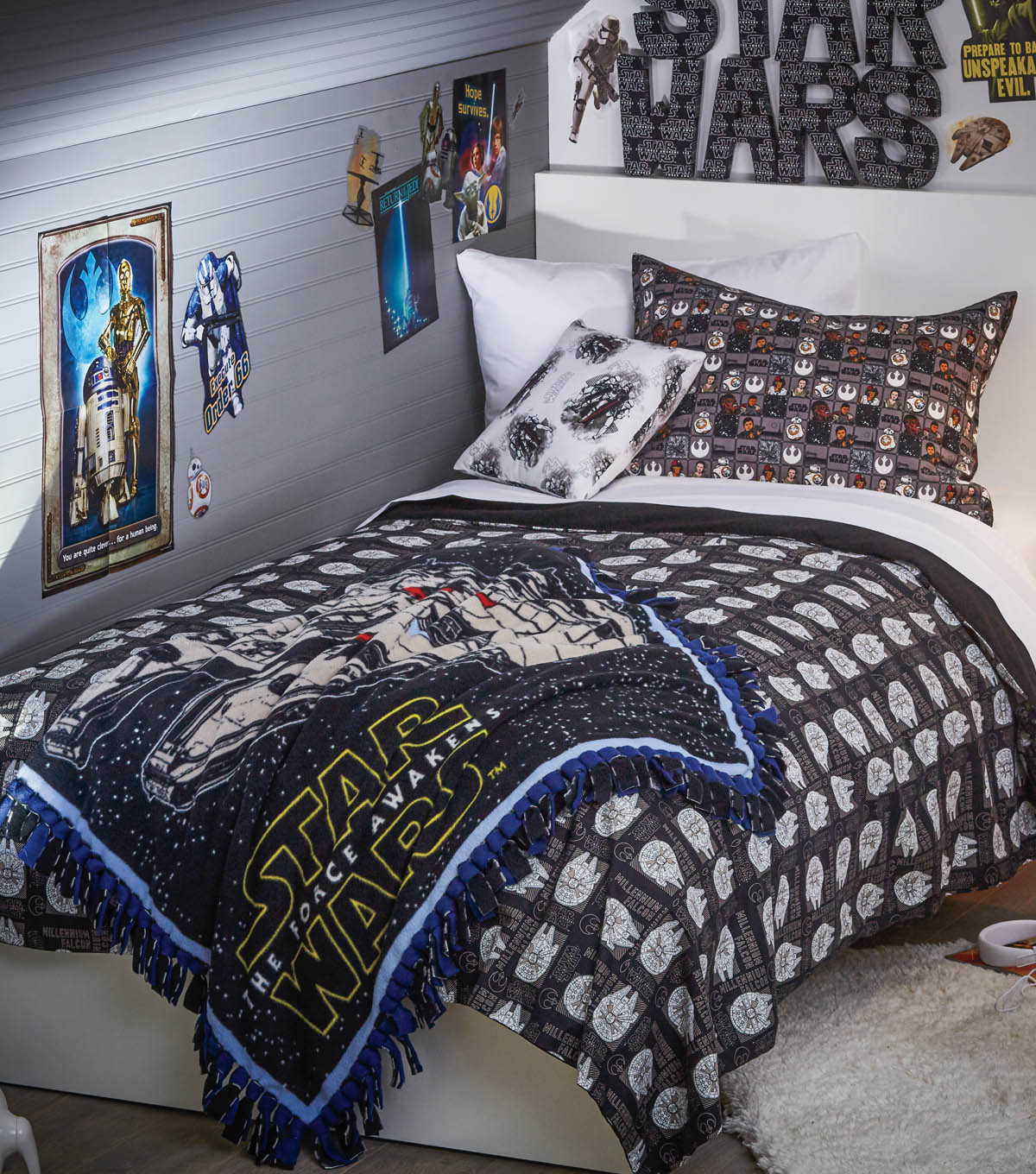 How To Make Star Wars Twin Duvet Cover And Pillows Joann