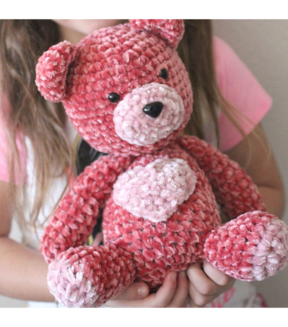 How To Make A Bernat Velvet Valentine Crochet Bear JOANN