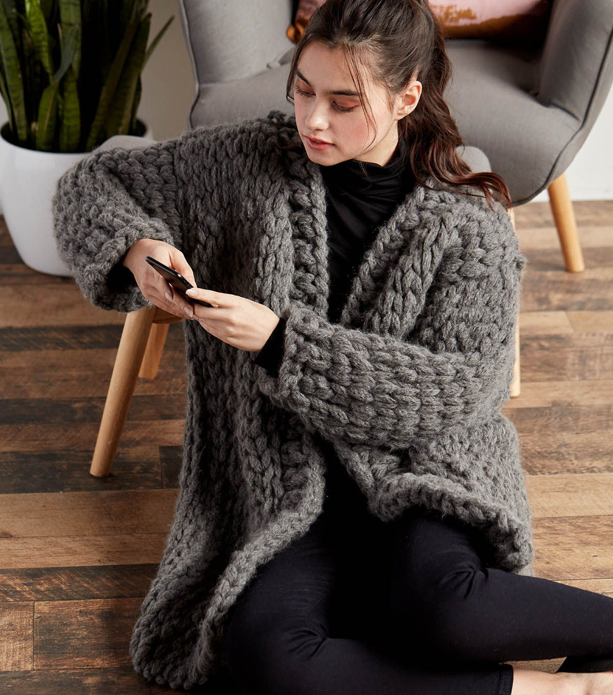 How To Make A Bernat® Alize® EZ Wool™ Cozy Cardigan | JOANN