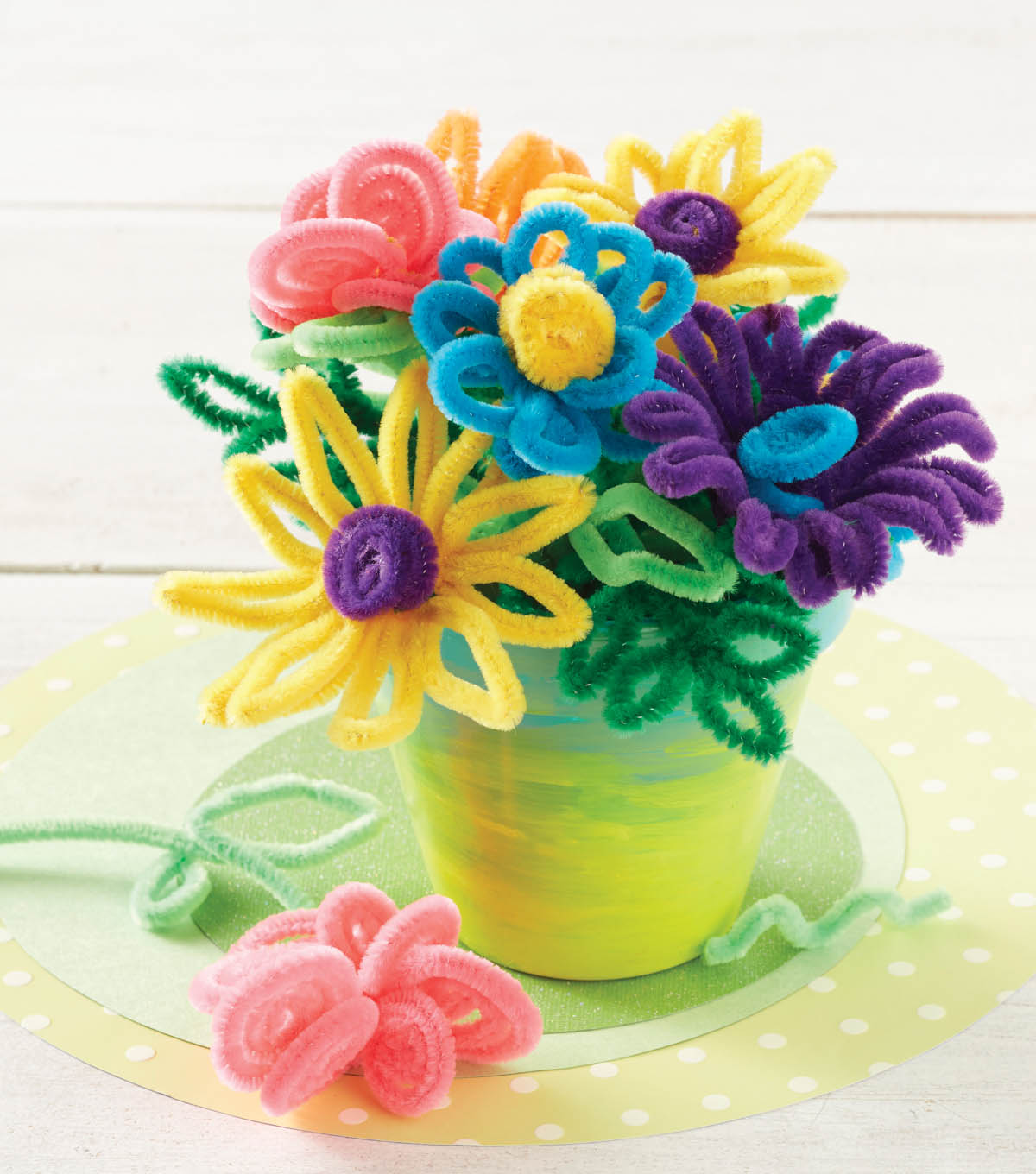 Chenille Flower Pot Arrangement | JOANN