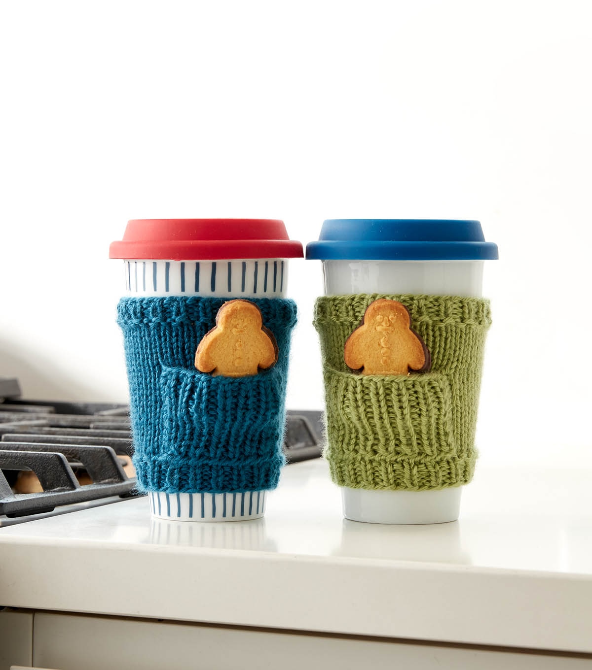 How To Make a Caron Knit Pocket Cup Cozy JOANN