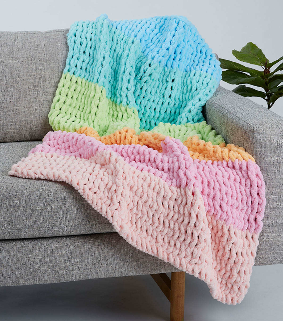 How To Make A Big Twist Loopity Loops Six Color Baby Blanket