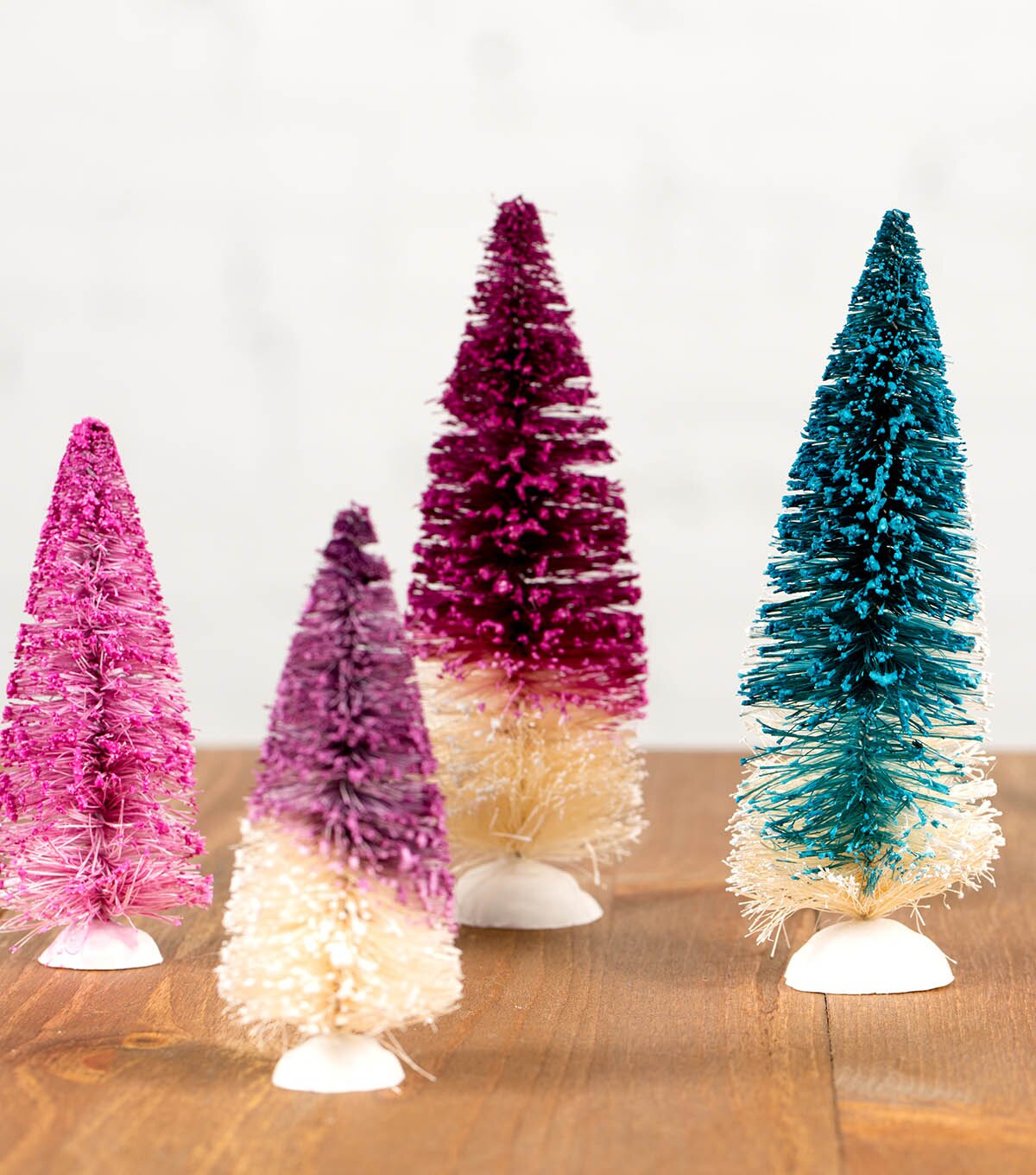 How To Make Dip-Dyed Bottle Brush Holiday Trees | JOANN