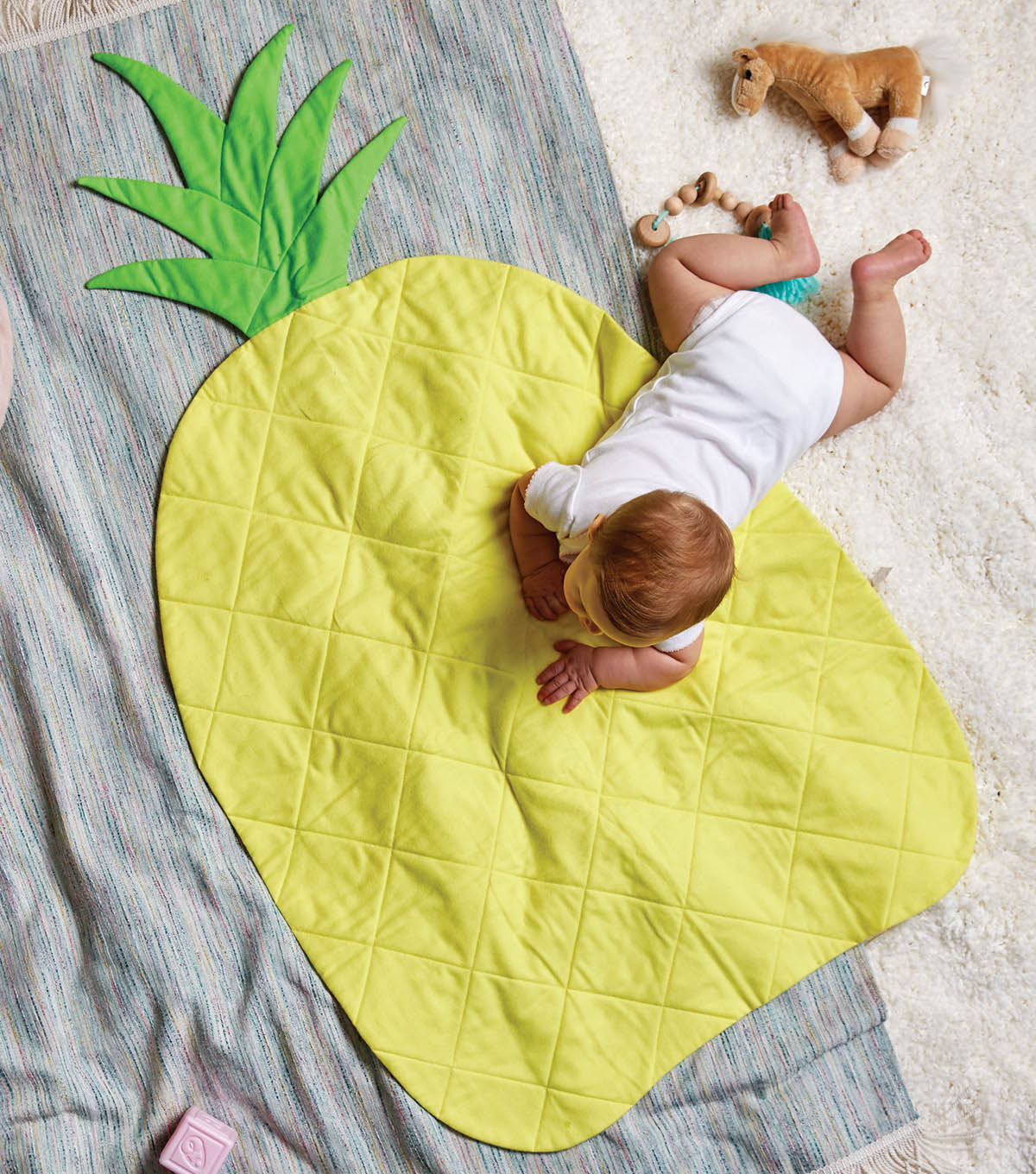 How To Make A Flannel Pineapple Baby Play Mat Joann