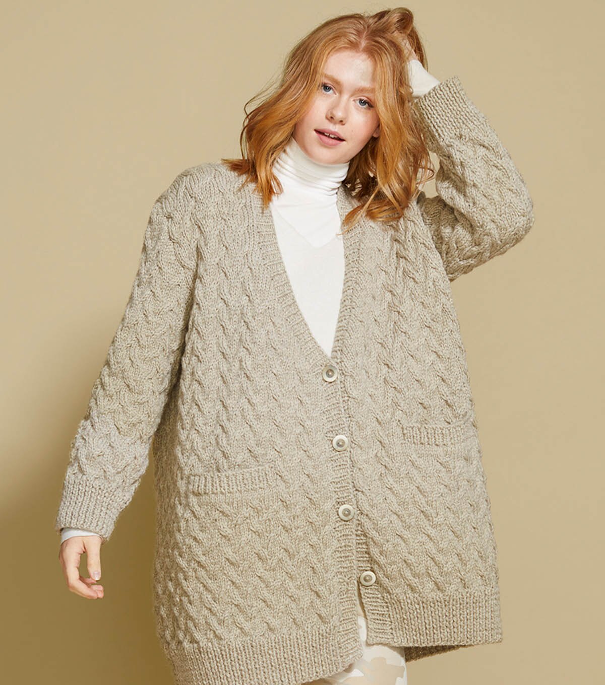 How to Make a Lion Brand Fishermen's Wool Dotsdale Knit Cardigan | JOANN